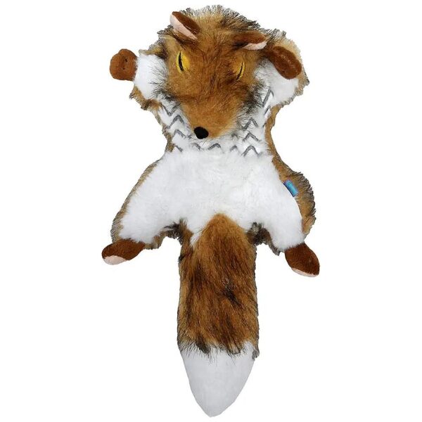 Lightweight Brown and White Rubber Ball Dog Toy with Squeaker for Small Dogs