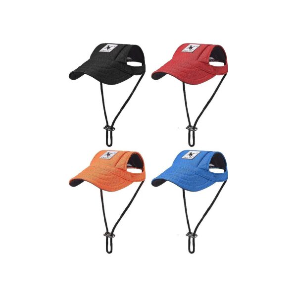 Lightweight Dog Baseball Caps with Ear Holes and Adjustable Strap for Comfortable Wear