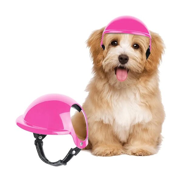 Lightweight Dog Helmet for Small Dogs Adjustable Strap Safety Pet Hat for Outdoor Riding