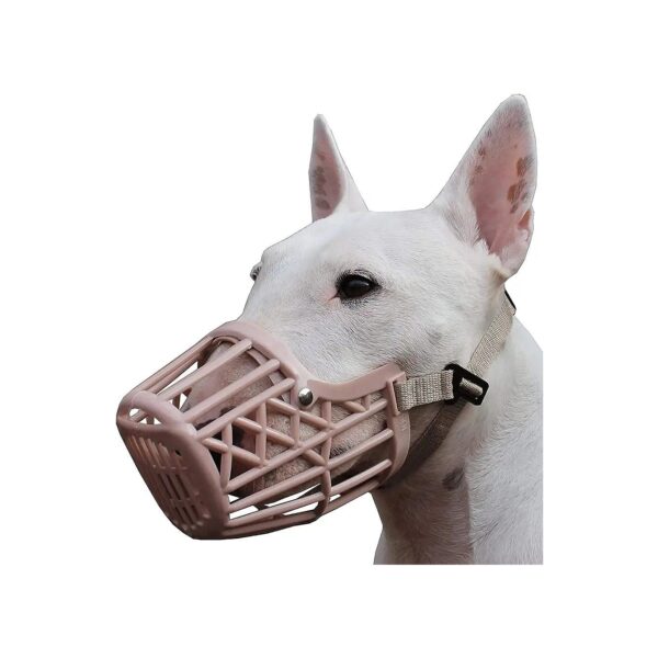 Lightweight Plastic Dog Muzzle Basket with Adjustable Straps for Poodle Trainees