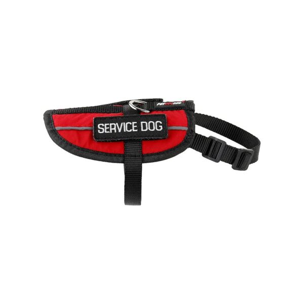 Lightweight Red Dog Harness with Handle and Interchangeable Patches XXS for Small Dogs