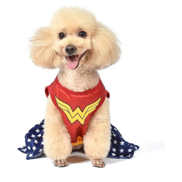 Lightweight Superhero Wonder Woman Skirt Costume for Small Dogs Red