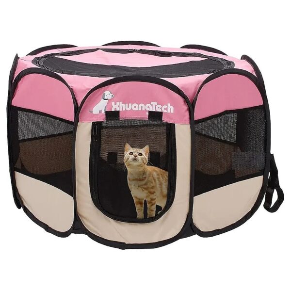 Lightweight and Portable Pet Foldable Playpen with Shade Cover