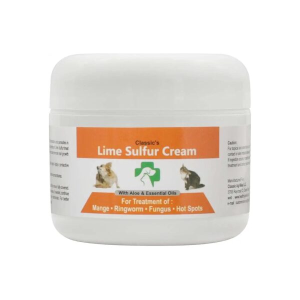 Lime Sulfur Pet Skin Cream for Itchy and Dry Skin Relief