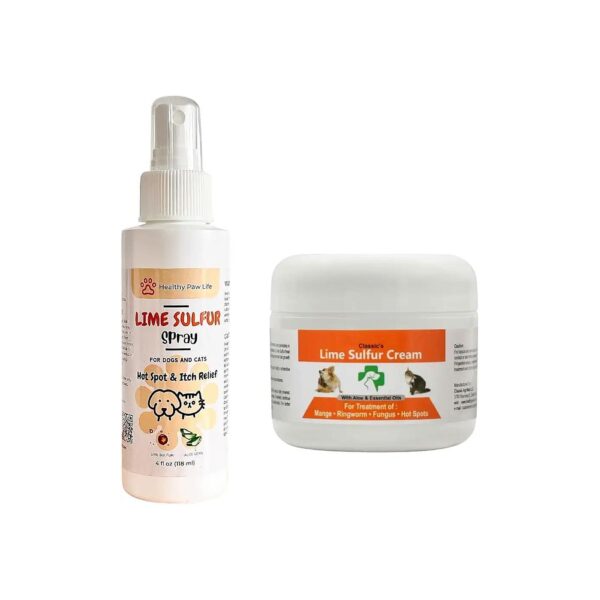 Lime Sulfur Skin Cream and Spray Bundle for Healthy Skin