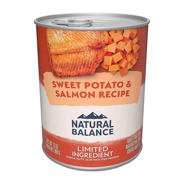 Limited Ingredient Diet Sweet Potato and Salmon Adult Wet Canned Food for Healthy Coats