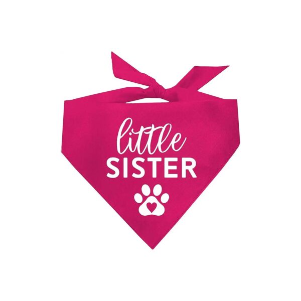 Little Sister Family Matching Hot Pink XS Dog Bandana for Compact Canines