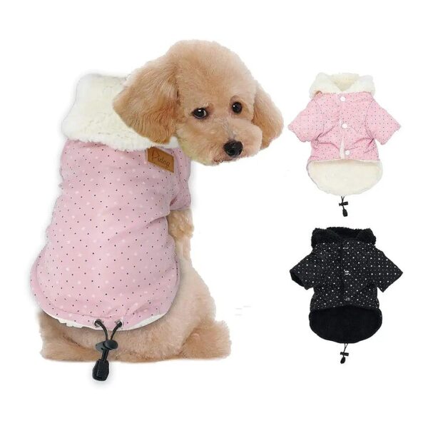 Little Star Coat, Soft Warm Winter Clothes for Small Dogs with Fleece Lining