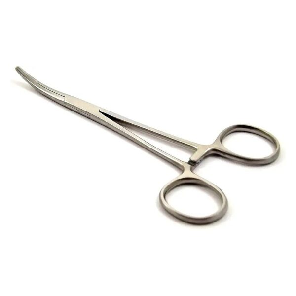 Locking Forceps Pet Ear Hair Puller with Stainless Steel Body and 5 Inch Curved Blade