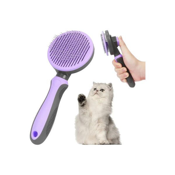 Long Haired Dog and Cat Slicker Brush for Shedding and Grooming Pet Supplies Purple