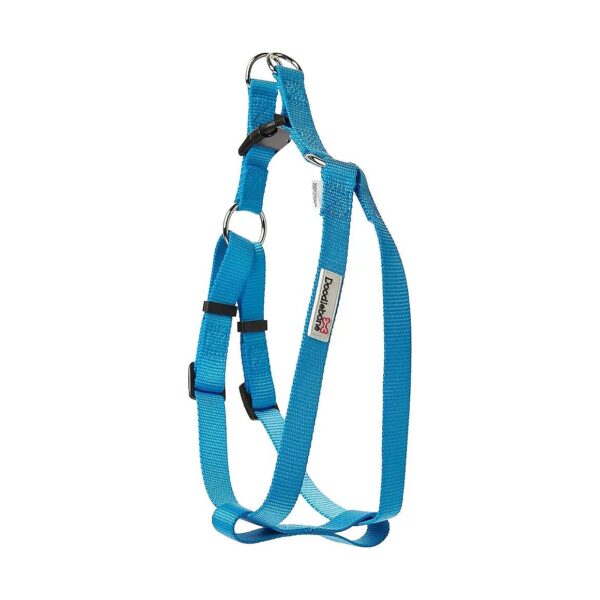 Long Lasting Polyester Dog Harness in Bold Cyan Colour for Small Dog Breeds