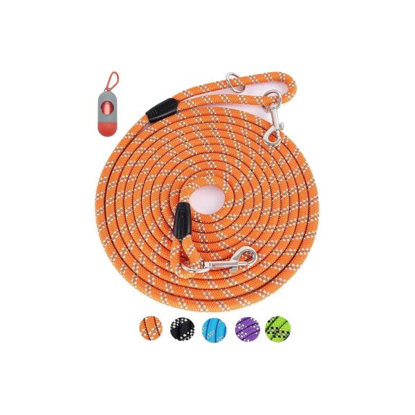 Long and Heavy Duty Dog Leash for Training, Hiking, and Outdoor Play, Reflective Threads