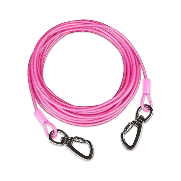 Long and Lightweight Dog Tie Out Cable for Large Dogs up to 350 Pounds