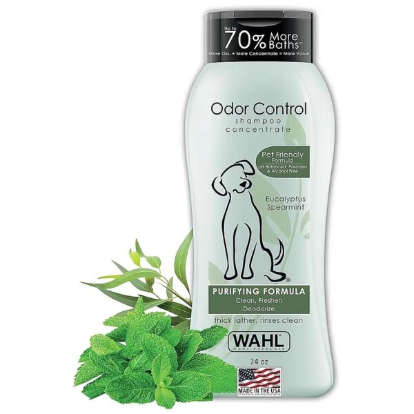 Long-Lasting Dog Shampoo for Odor Control and Freshening with Eucalyptus and Spearmint