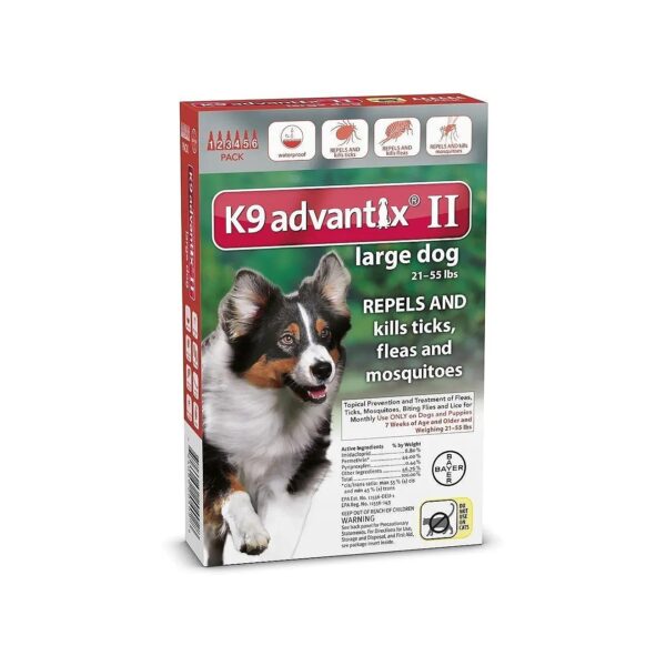 Long-Lasting Flea Control Solution for Medium-Sized Dogs 21-55 Pounds with Six Pack