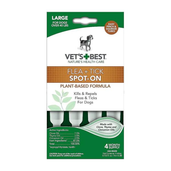 Long-Lasting Flea and Tick Protection for Large Dogs with Natural Ingredients