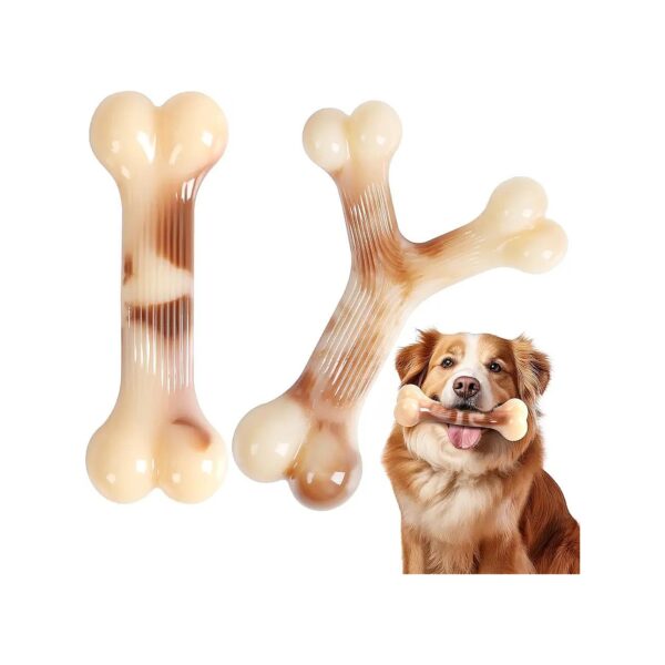 Long-Lasting Nylon Dog Bones for Medium and Large Breed Puppy Toy Teeth Cleaning