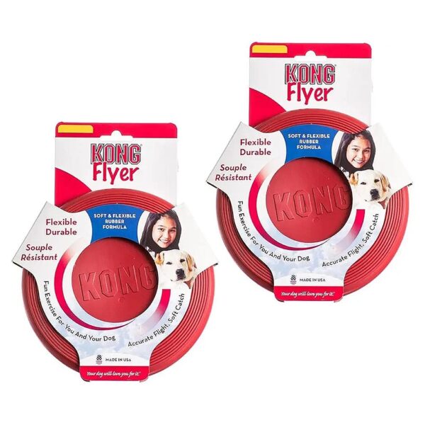 Long-Lasting Red Rubber Flyer Designed for Dogs