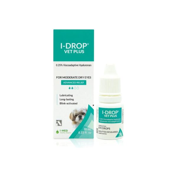 Long-Lasting Relief for Dry Eyes in Dogs - I-DROP VET PLUS Pet Eye Drops