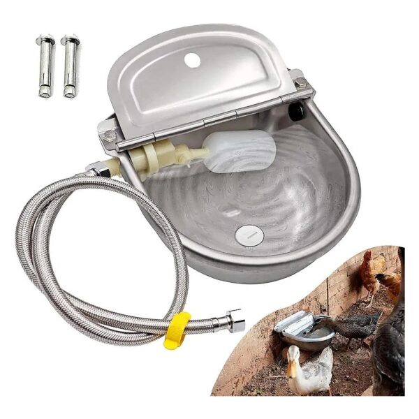 Long-Lasting Stainless Steel Automatic Waterer Dispenser for Large Animal Watering Needs