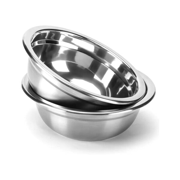 Long-Lasting Stainless Steel Dog Bowls 50oz Capacity with Sturdy Edge for Multiple Pets