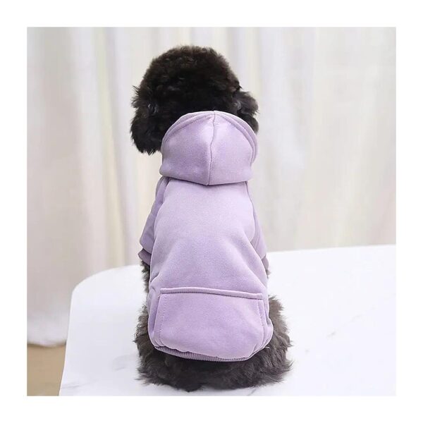 Long-Sleeved Dog Hooded Sweater with Hat and Pocket for Small Dogs and Cats