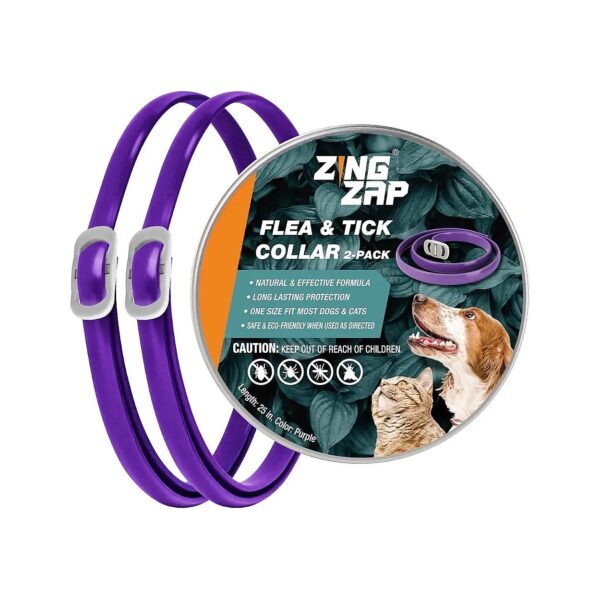 Long-lasting Protection Purple Flea Tick Collar for Dogs Cats Waterproof