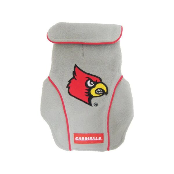 Louisville Cardinals Dog Fleece Vest in Large Size for Comfort