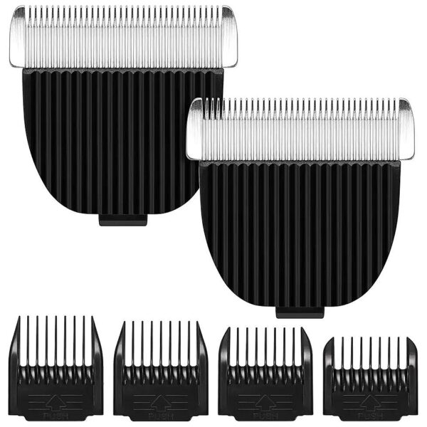 Low Noise Dog Grooming Clippers Replacement Blades With 2-Pack Blades And 4-Piece Guards