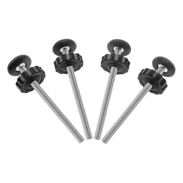 M8 Diameter Spindle Rod 4Pcs for Baby and Pet Safety Gates in Black