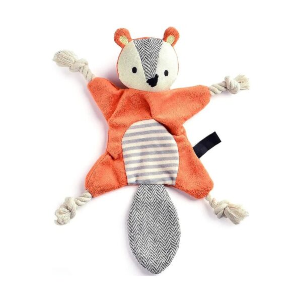 Machine Washable Crinkle Squeaky Squirrel Dog Toy for Small Dogs