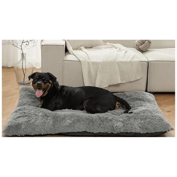 Machine Washable Dog Bed with Faux Fur and Polyester