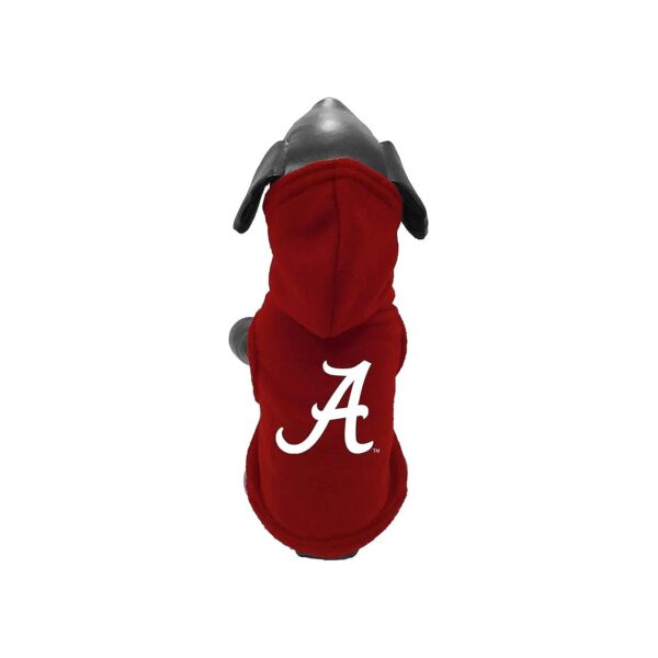 Machine Washable Fleece Hooded Dog Jacket with Embroidered NCAA Alabama Crimson Tide Logo