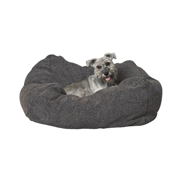 Machine Washable Soft Fuzzy Dog Bed Anti-Slip Pet Bed 24x24 Inches