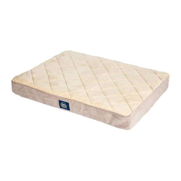 Machine Washable Tan Foam Orthopedic Pet Bed with Ortho Support