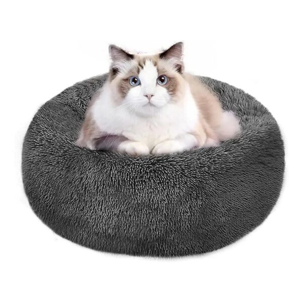 Machine Washable and Anti-Slip Pet Bed with Soft Faux Fur Cover