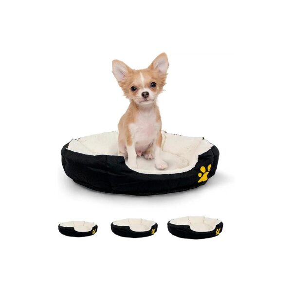 Machine Washable and Non-Slip Pet Bed for Small Breeds and Kittens