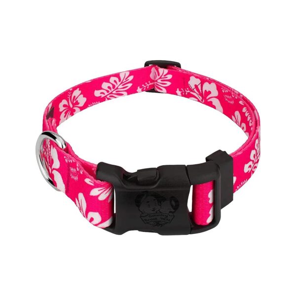 Made in the USA Hawaiian Pink Dog Collar with Comfortable Design