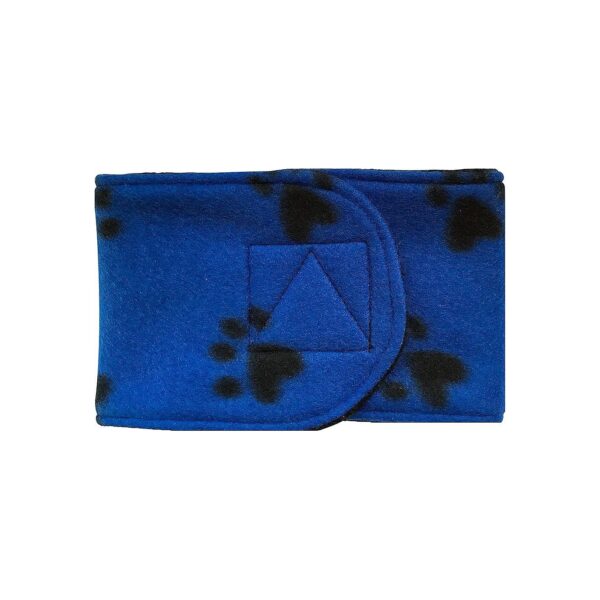 Male Dog Belly Band with Blue Paw Print for Incontinent Dogs and House Training