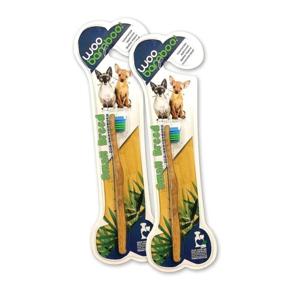 Manual Toothbrush for Small Breed Dogs and Cats Made with Certifiably Sustainable Bamboo