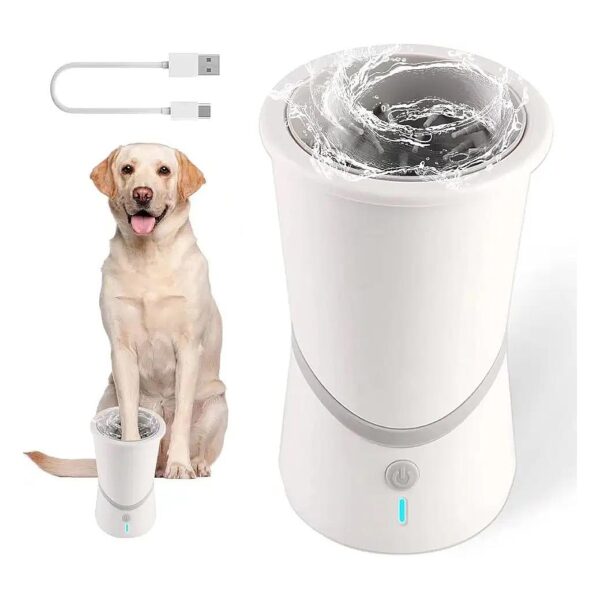 Manual and Electric Dog Paw Cleaner for Small to Medium Breed Dogs