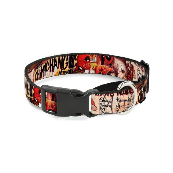 Martingale Dog Collar with Deadpool Artwork 15 to 26 Inches Wide