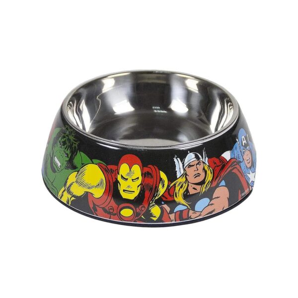 Marvel Licensed Durable Pet Bowl for Cats and Small Dogs with Easy Cleaning Metal Bowl