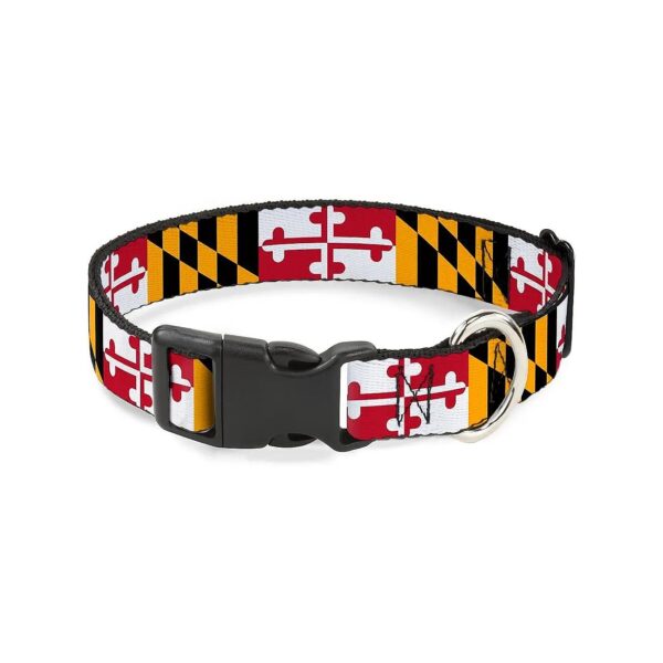 Maryland Flag Plastic Clip Collar for Medium to Large Dogs 15-26