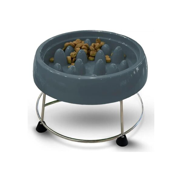 Maze-Like Slow Feeder Dog Bowl for Flat-Face and Long-Nose Breeds with Slow Eating