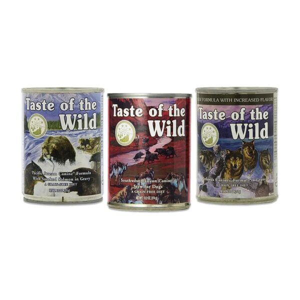 Meat and Sweet Potato Wet Canned Dog Food Bundle 12 Pack 3 Flavors