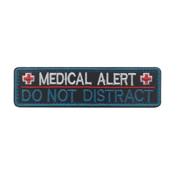 Medical Alert Emblem Embroidered Pet Patch for Small or Large Working Dogs