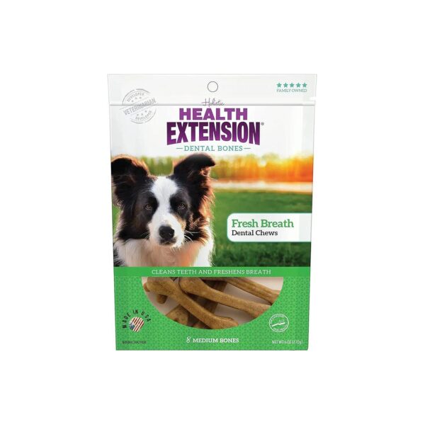 Medium Dog Chew Treats for Teeth Cleaning and Breath Freshener with Flax Seed Oil