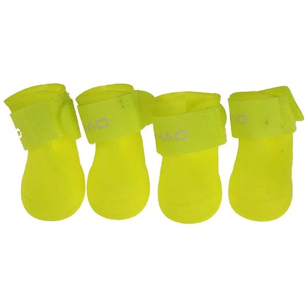 Medium Dog Rain Snow Waterproof Anti-Slip Shoes with Candy Colors for Walking Comfort