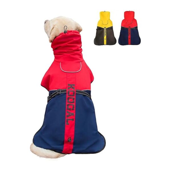 Medium Dog Winter Coat Reflective Waterproof Windproof Warm Pet Clothing 4XL Fleece Lined